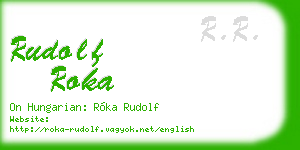 rudolf roka business card